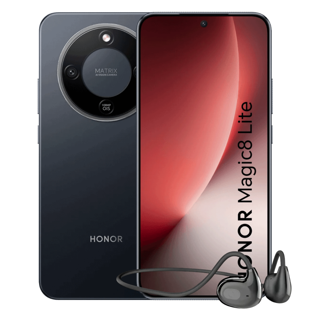 HONOR MAGIC 8 LITE (HONOR X9D) 512GB 8GB RAM NEGRO + AUDÍFONOS DE CONDUCCIÓN DE AIRE G-TiDE